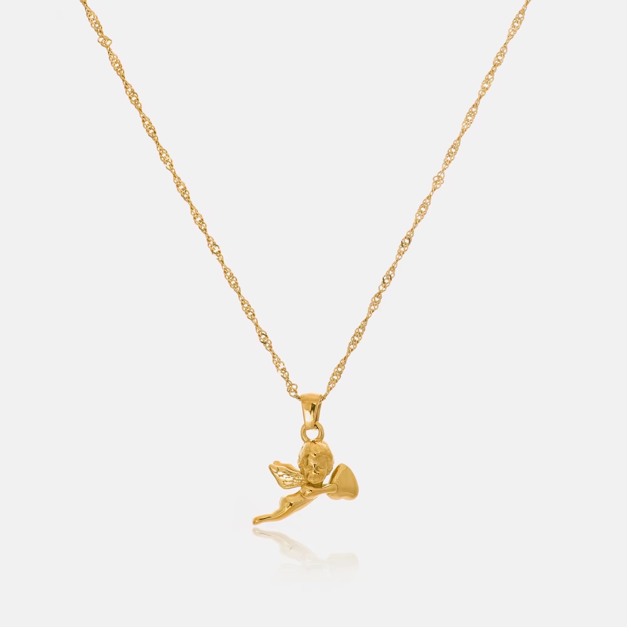 Celeste Cherub Pendant Necklace