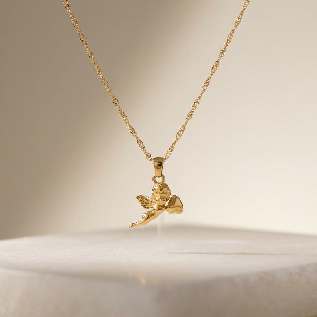 Celeste Cherub Pendant Necklace
