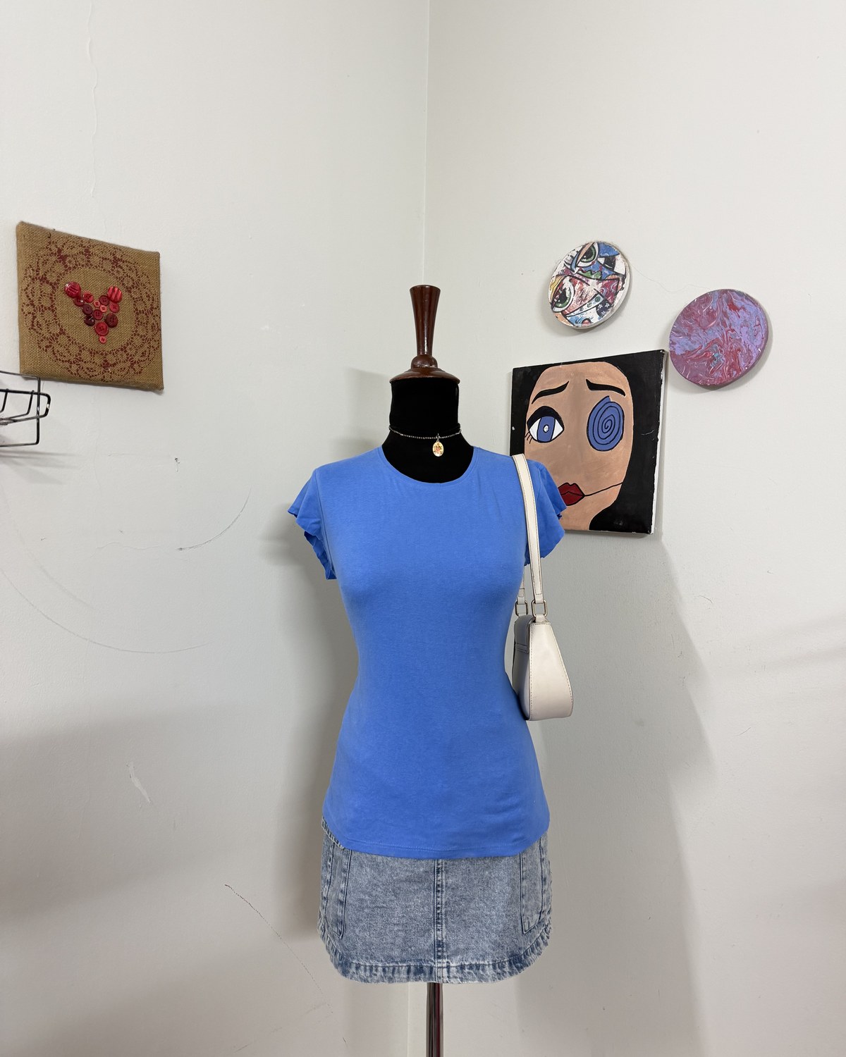 Blue Fitted T-Shirt