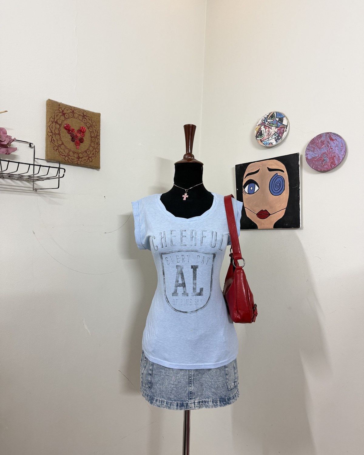White Halter Y2K Style Top