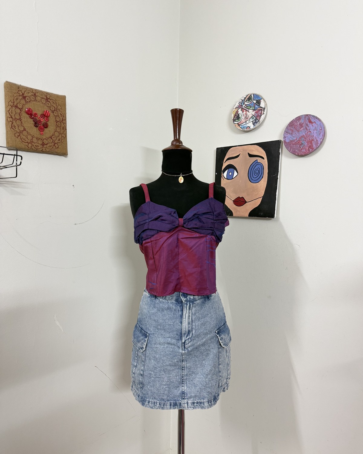 Floral Cowl Neck Ruched Shirt