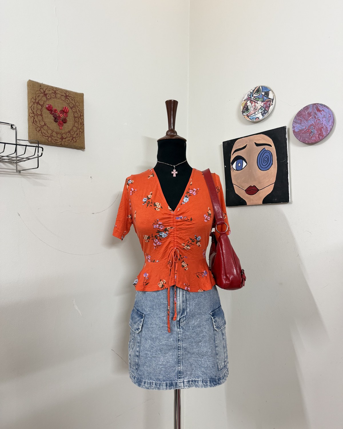 Buttoned Shirt with Front Ruffles
