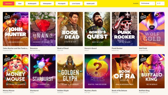 JustSpin Casino aula on värikäs ja täynnä suosikkepelejä, kuten Book of Dead. Lue JustSpin Casino arvostelu!