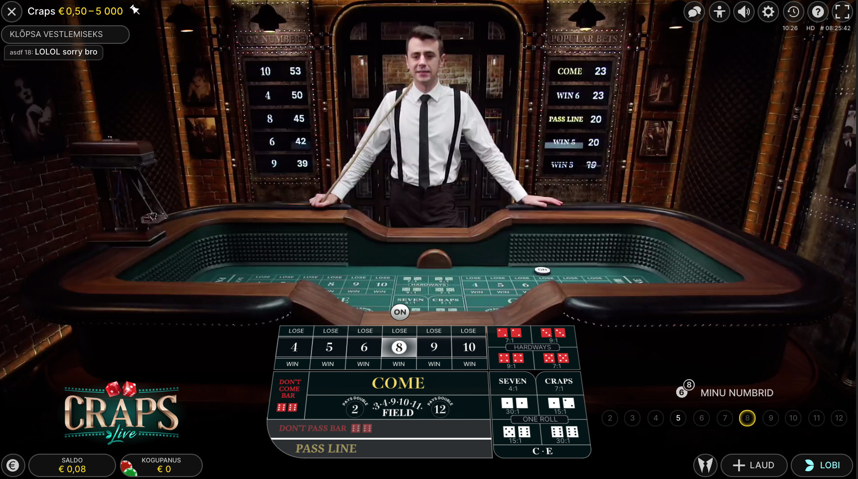craps live