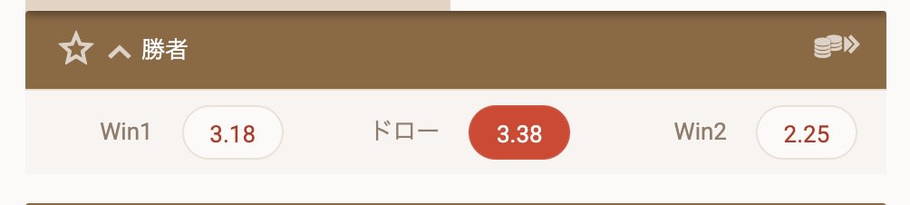 ブックメーカーの賭け方(勝者・1x2)