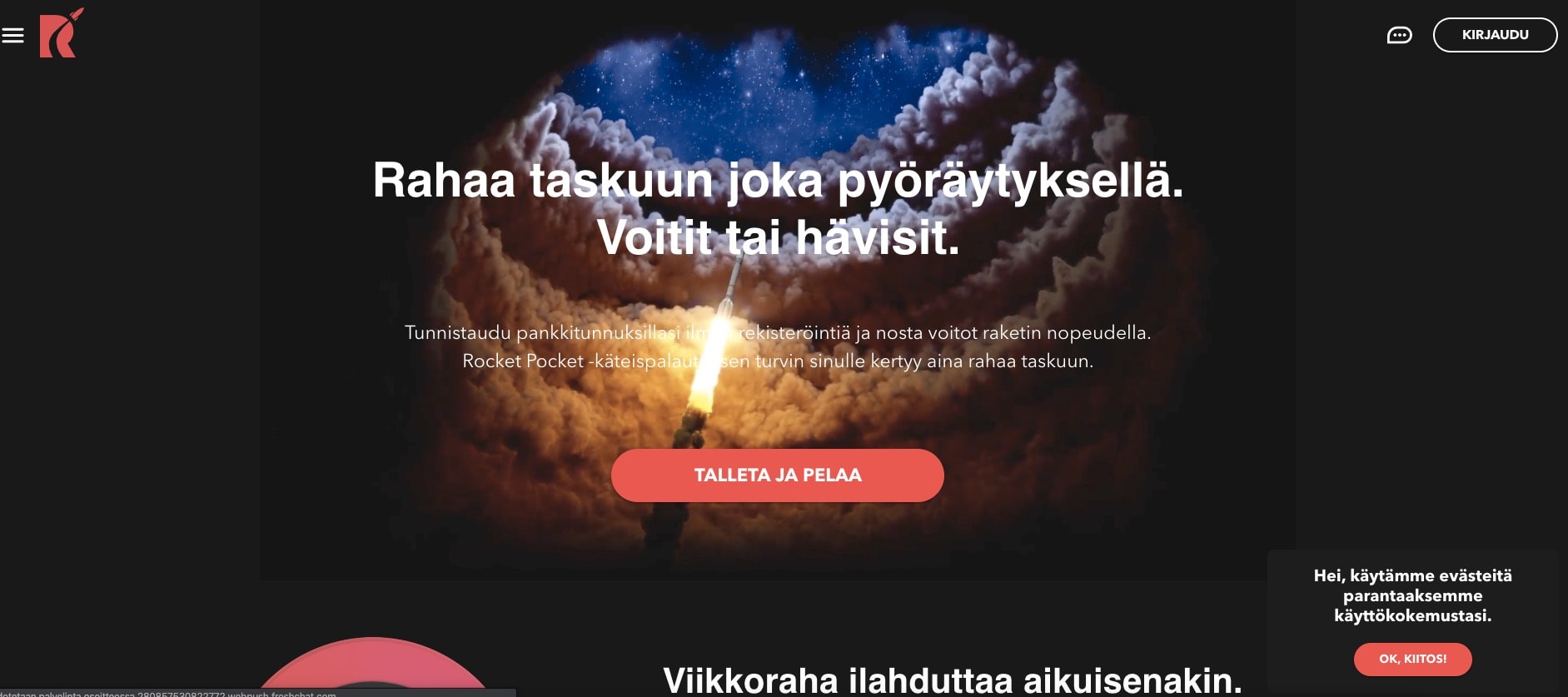 Rocket casino etusivu
