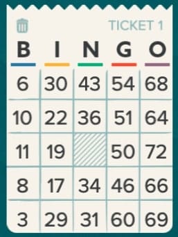 一般的なビンゴ