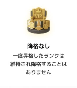 エルドアカジノのVIPプログラムは降格なし