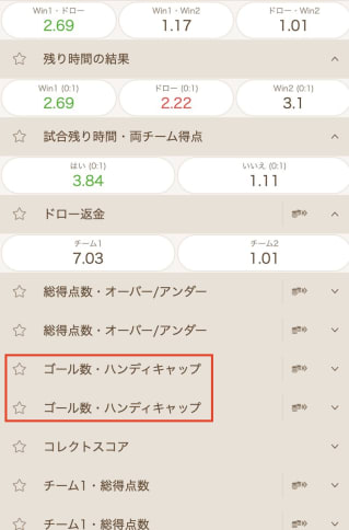 遊雅堂のハンディキャップの賭け方