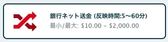 ベラジョンカジノの銀行ネット送金