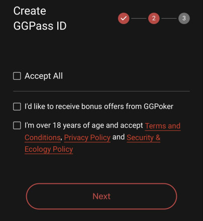 GGポーカーの登録方法その2