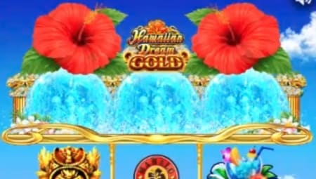 ハワイアンドリームゴールドのベースモード赤ハイビスカス
