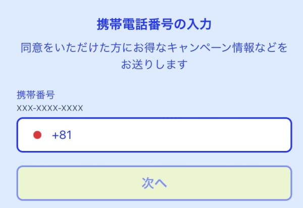 カジノシークレットの登録画面ページ5