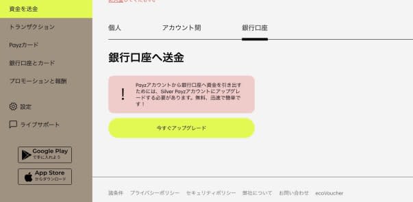 ペイズの出金