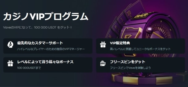 ベイブカジノのカジノVIPプログラム