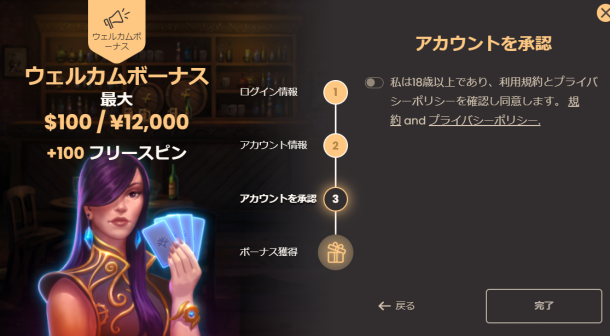 ナショナルカジノ登録方法