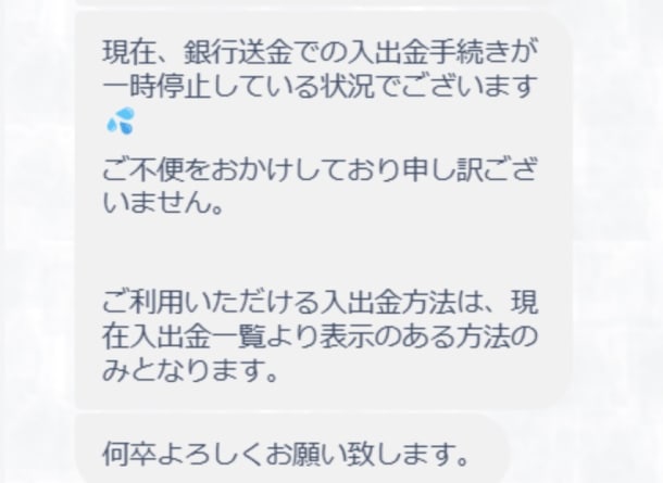 ラッキーニッキーの銀行送金