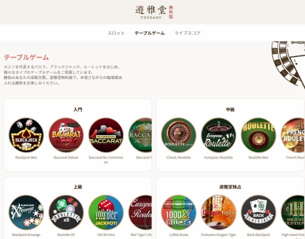 遊雅堂無料版テーブルゲーム