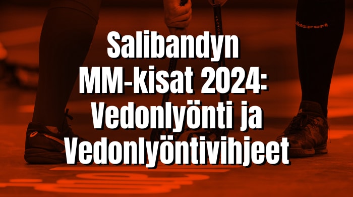 Salibandyn MM-kisat 2024: Vedonlyönti ja vedonlyöntivihjeet – kuva pelaajista pelikentällä.