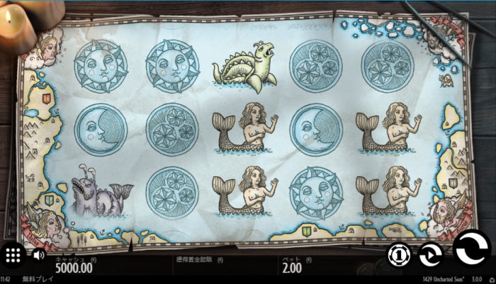 還元率の高い勝てるスロット「アンチャーテッド・シーズ(1429 Uncharted Seas)」