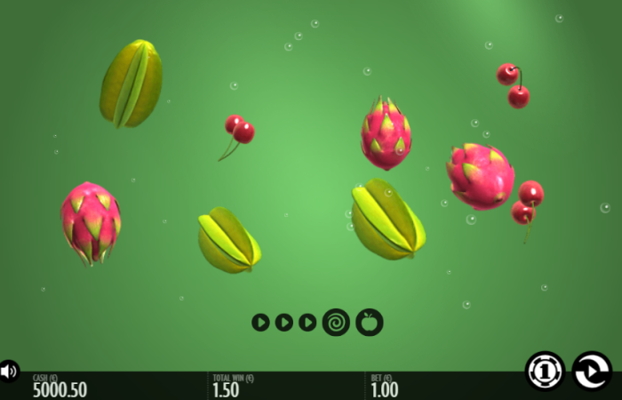 スロット「Fruit Warp」のプレイ画面