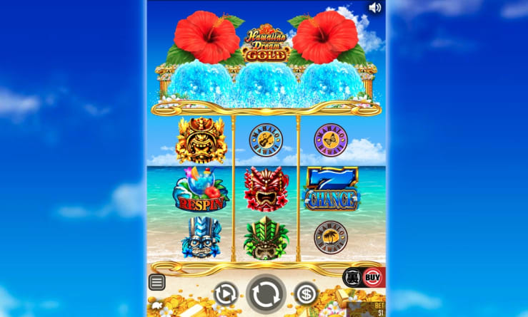 ハワイアンドリームゴールドTOP画面
