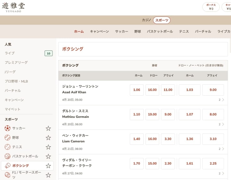 遊雅堂のボクシング