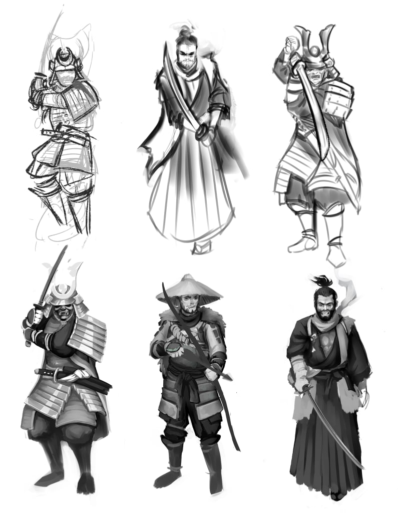 武士道ウェイズ侍スケッチ