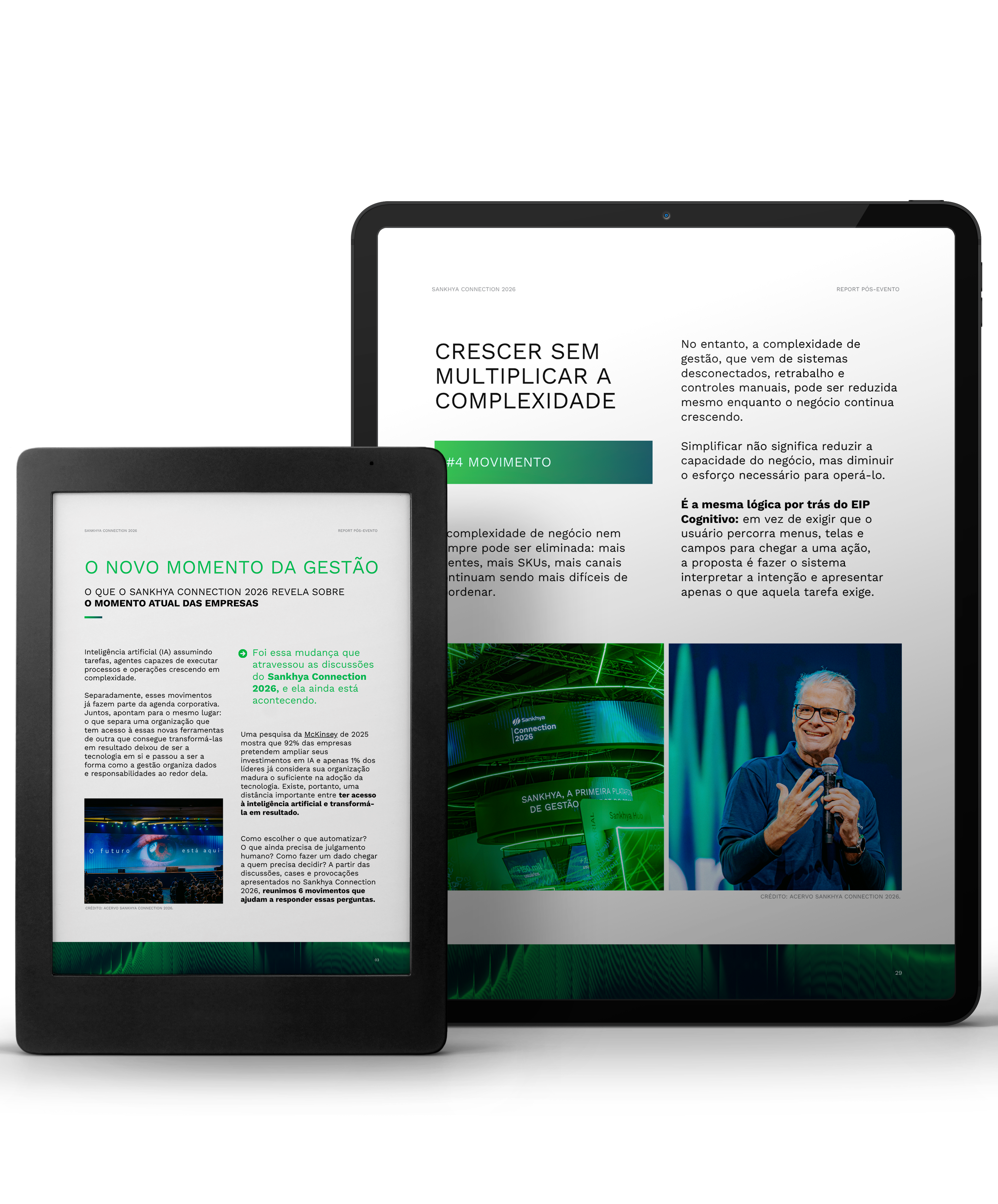 Report Inteligência em ação em livro e dispositivos digitais