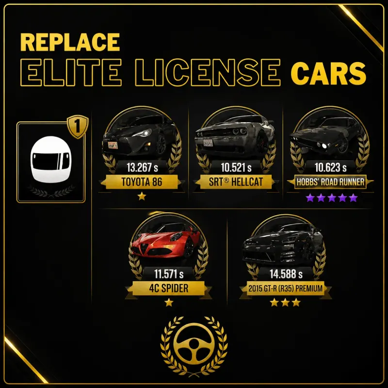 CSR2 Replace Elite License On Cars