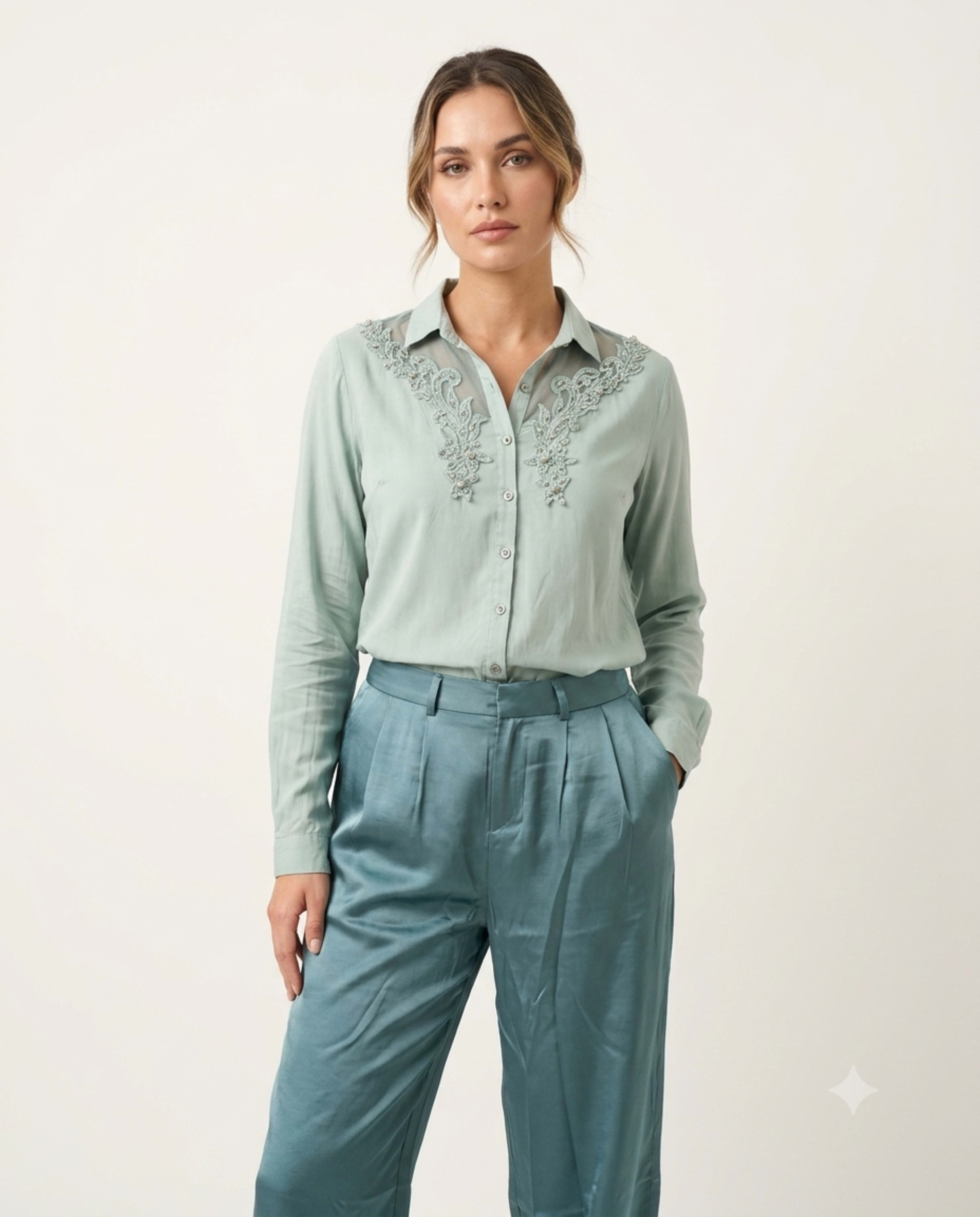 Camisa importada y pantalón sastrero arrasado