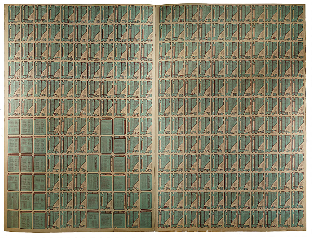 1979-1980 Topps Hockey Complete Set on a Double Uncut Sheet with Wayne Gretzky Rookie