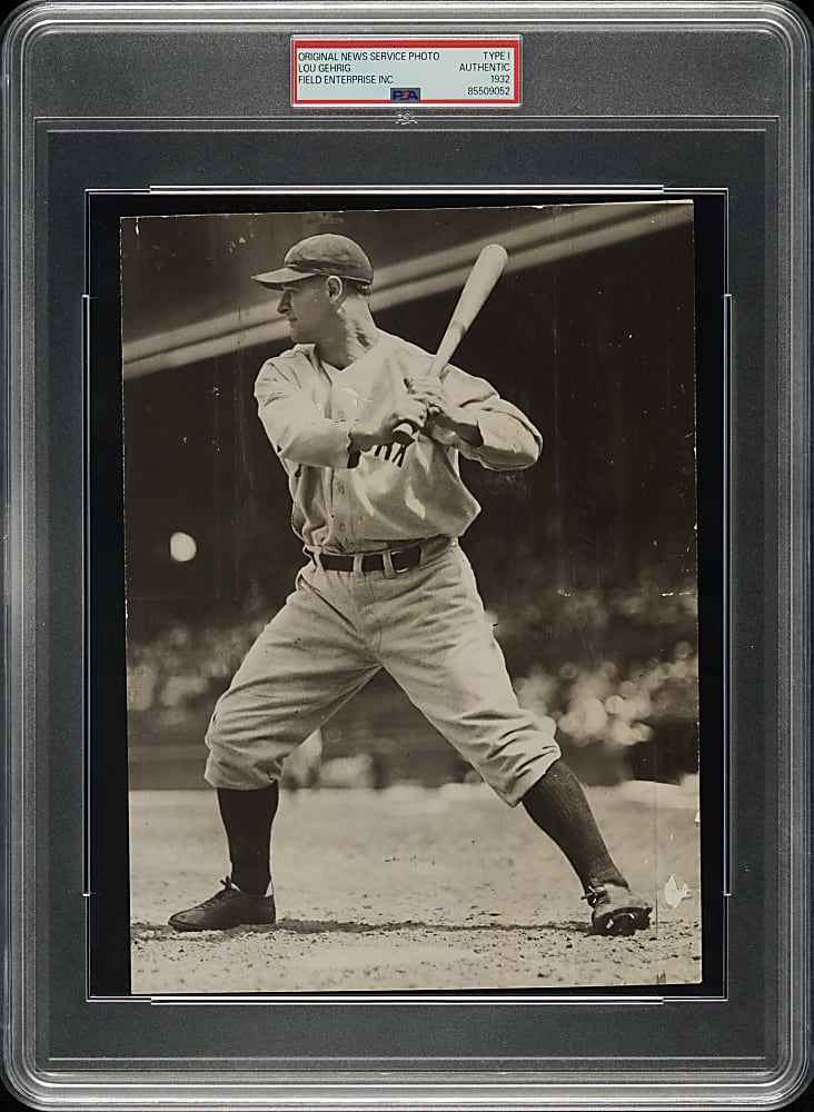 1932 Lou Gehrig Original Field Enterprises Photograph PSA/DNA Type I