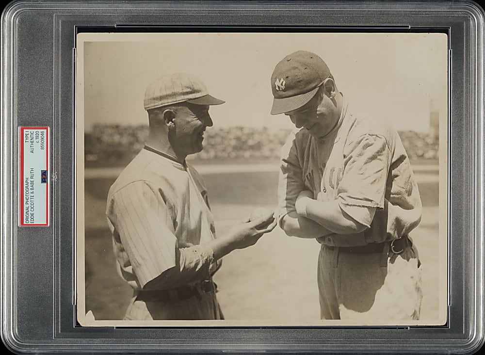 Circa 1920 Babe Ruth and Eddie Cicotte Original Photograph PSA/DNA Type I
