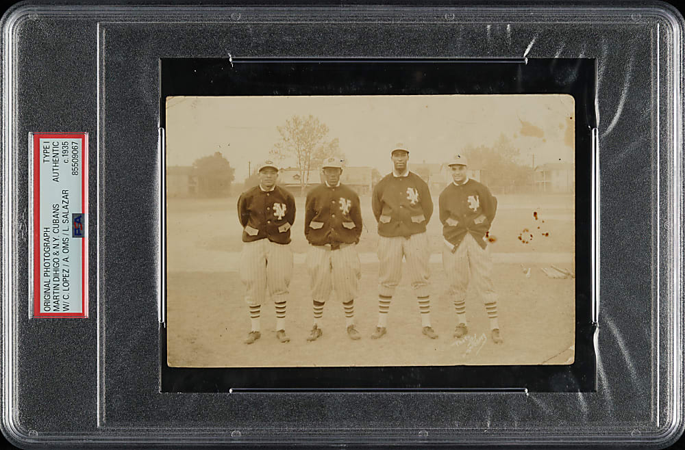 Circa 1935 New York Cubans Original Photograph with Martin Dihigo and Alejandro Oms PSA/DNA Type I