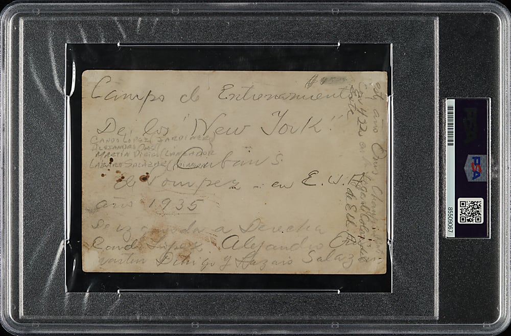 Circa 1935 New York Cubans Original Photograph with Martin Dihigo and Alejandro Oms PSA/DNA Type I