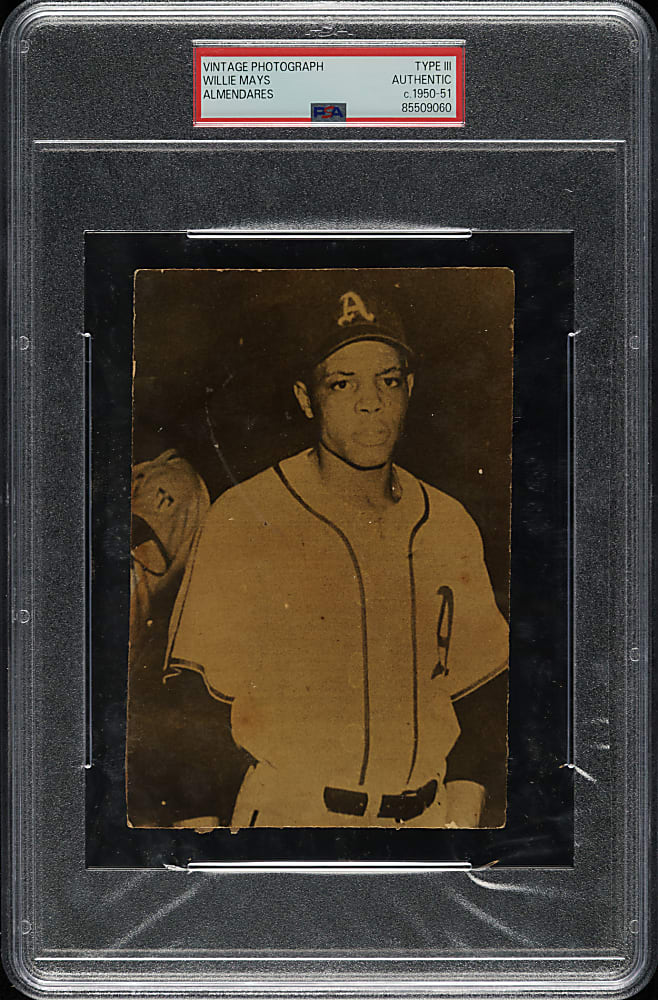 Circa 1950-1951 Willie Mays Vintage Almendares Photograph PSA/DNA Type III