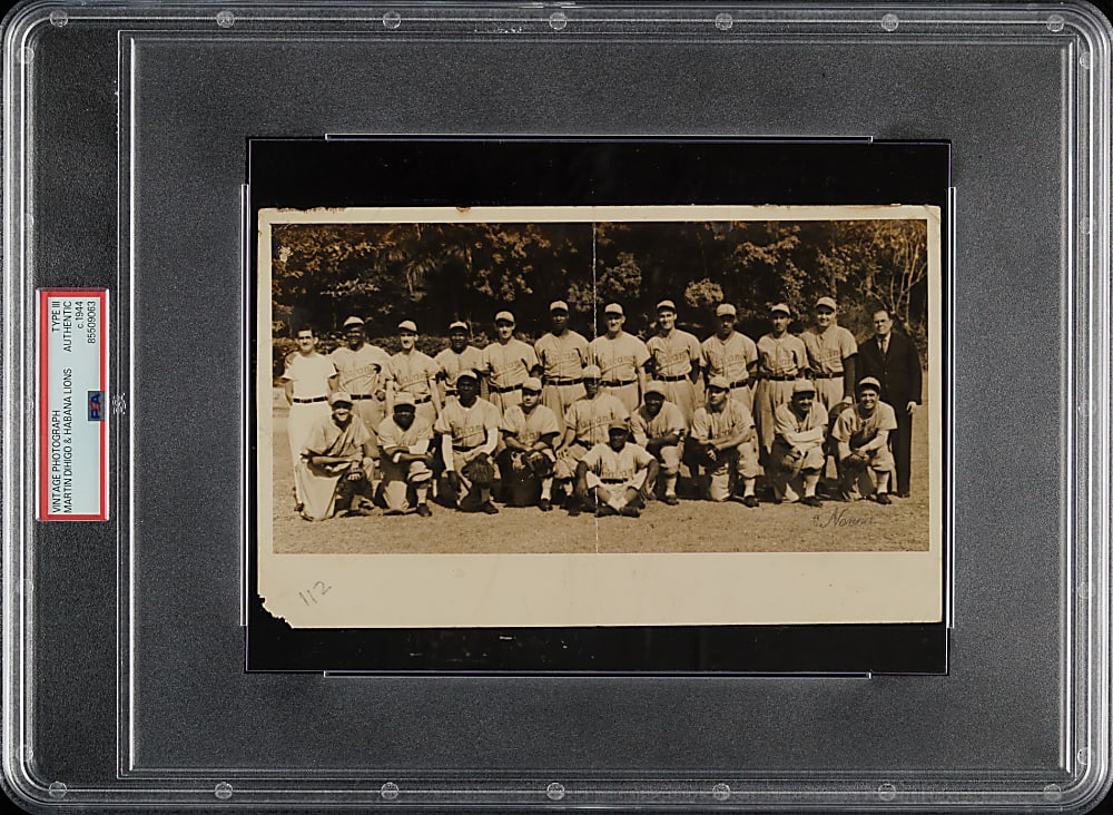 Circa 1944 Habana Lions Vintage Team Photograph with Martin Dihigo PSA/DNA Type III