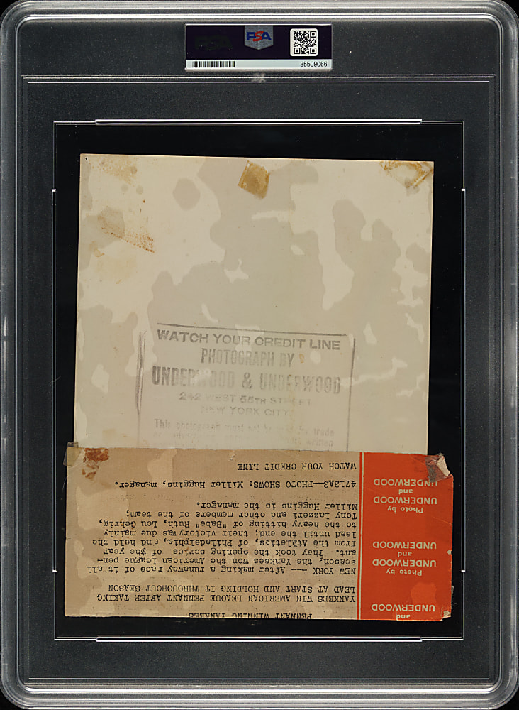 Circa 1927 Miller Huggins Original Underwood & Underwood Photograph PSA/DNA Type I