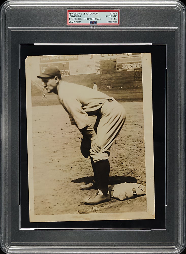 Circa 1926 Lou Gehrig Vintage Underwood & Underwood Photograph PSA/DNA Type III - Image Used For 1934 R310 Butterfinger Card!