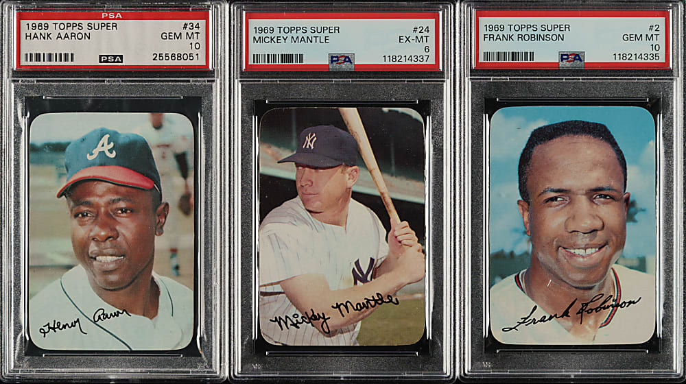High-Grade 1969 Topps Super Complete Set (66) Including #2 Frank Robinson and #34 Hank Aaron PSA GEM MINT 10