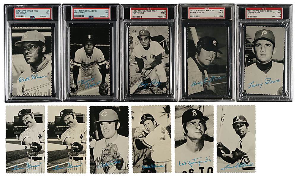 High-Grade 1974 Topps Deckle Edge Near-Complete Set (69/72)