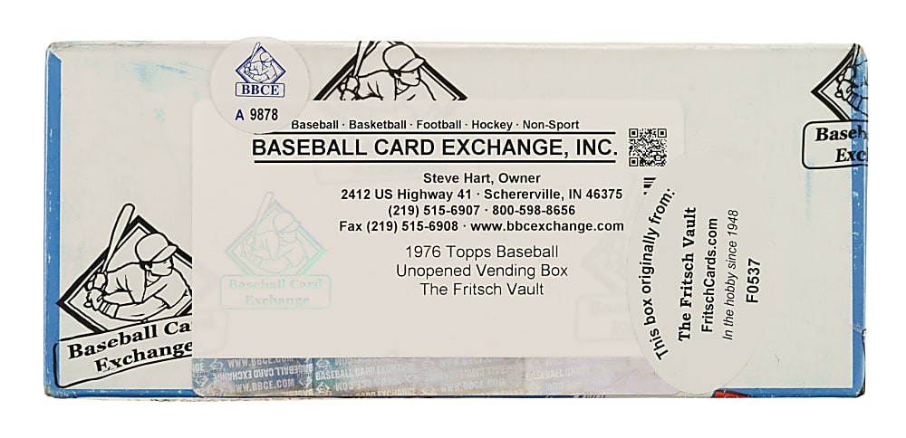 1976 Topps Unopened Vending Box - BBCE and Ex-Fritsch