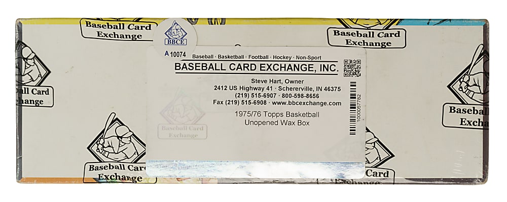 1975-1976 Topps Basketball Unopened Wax Box (36 Packs) - BBCE