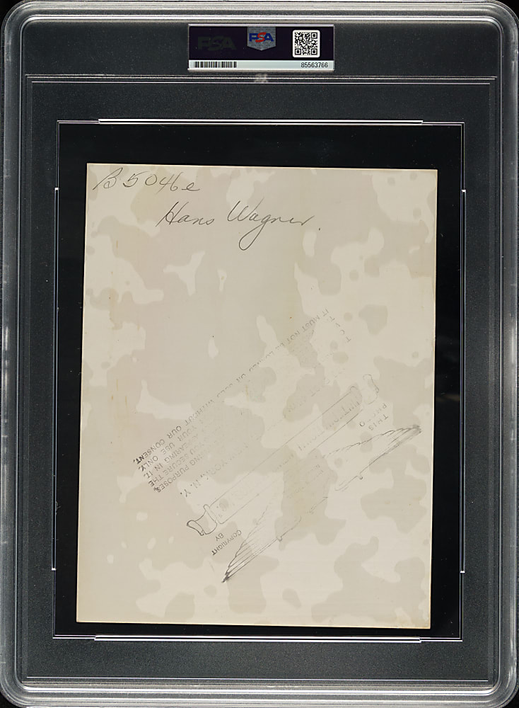 Circa 1930s Honus Wagner in 1912 International News Photograph PSA/DNA Type II