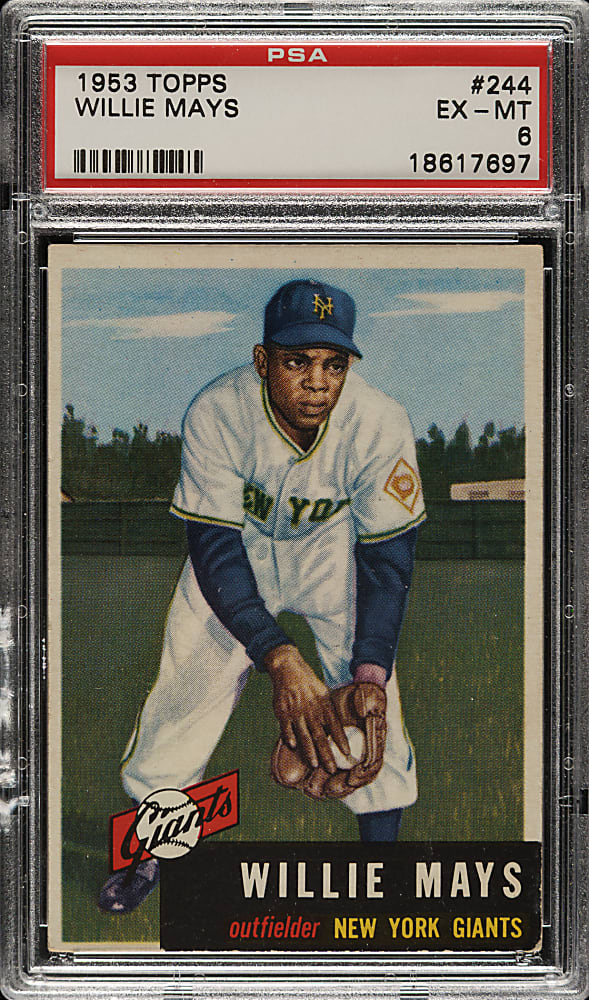 1953 Topps #244 Willie Mays PSA EX-MT 6