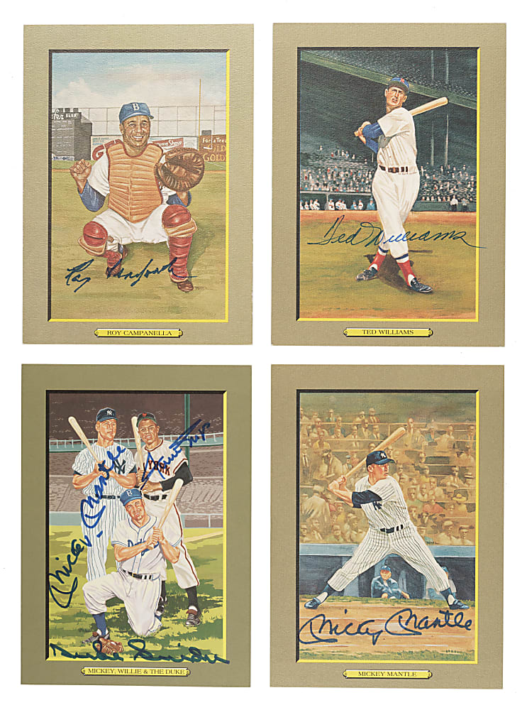 1985-1997 Perez-Steele Great Moments Postcards Set (69 Signed Cards) Including Mickey Mantle and Ted Williams