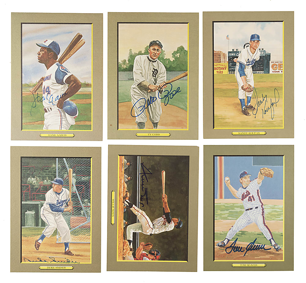 1985-1997 Perez-Steele Great Moments Postcards Set (69 Signed Cards) Including Mickey Mantle and Ted Williams