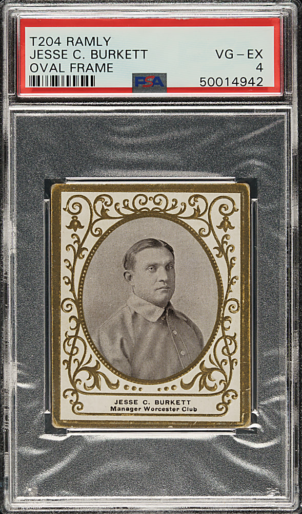 1909 T204 Ramly Tobacco Jesse Burkett PSA VG-EX 4