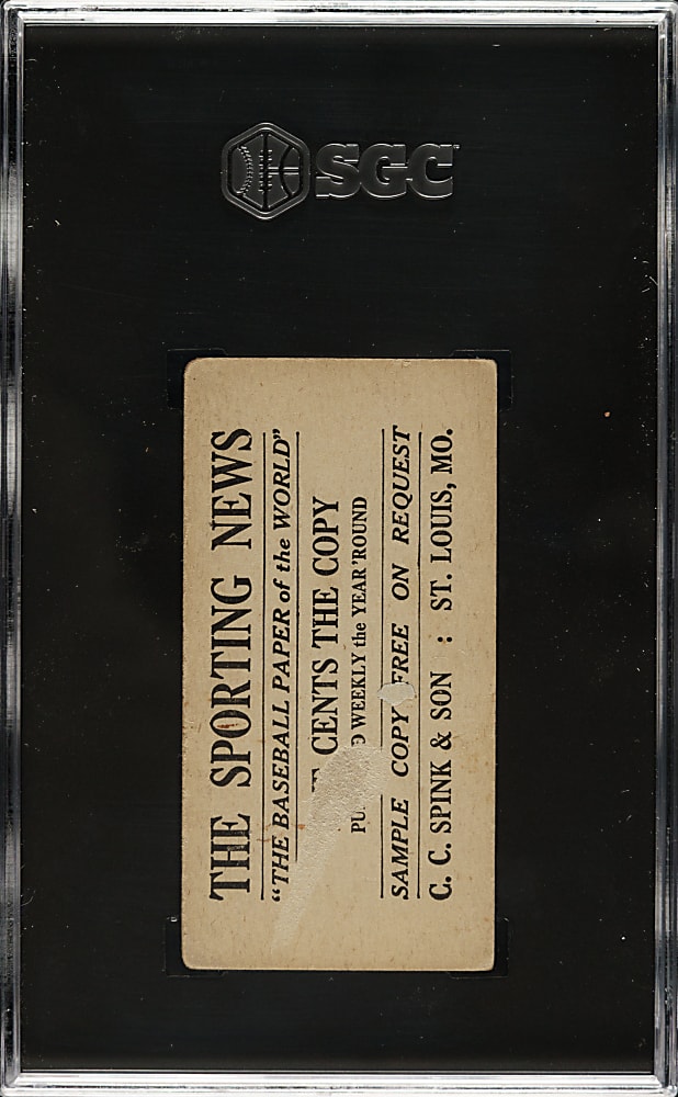 1916 M101-4 Sporting News #164 George Sisler Rookie SGC POOR 1